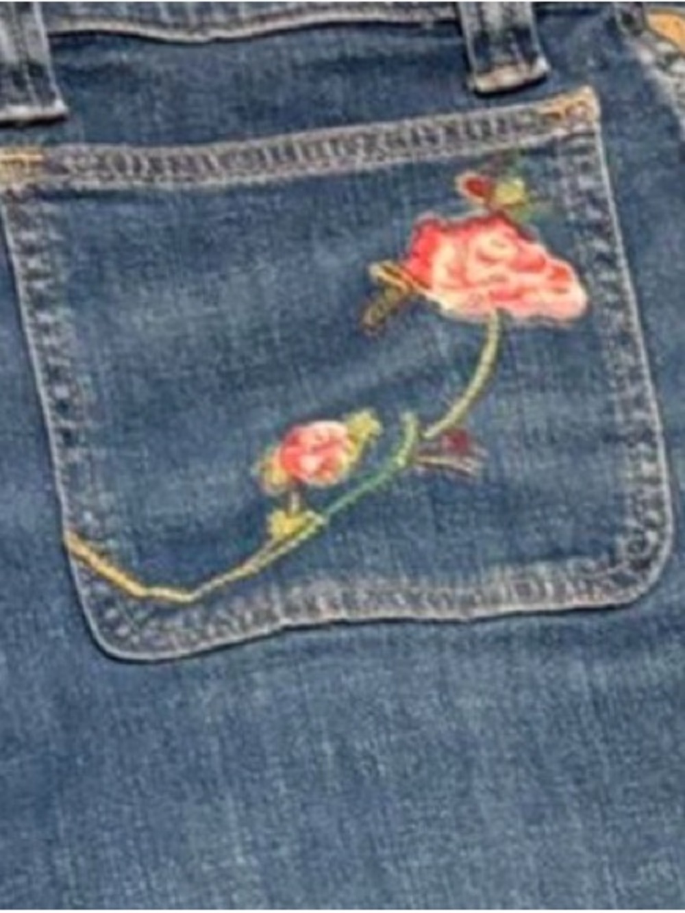 Polo Ralph Lauren Womens Jenn Flare Jeans High Waist Embroidered Size 14w or 32R - Picture 6 of 10